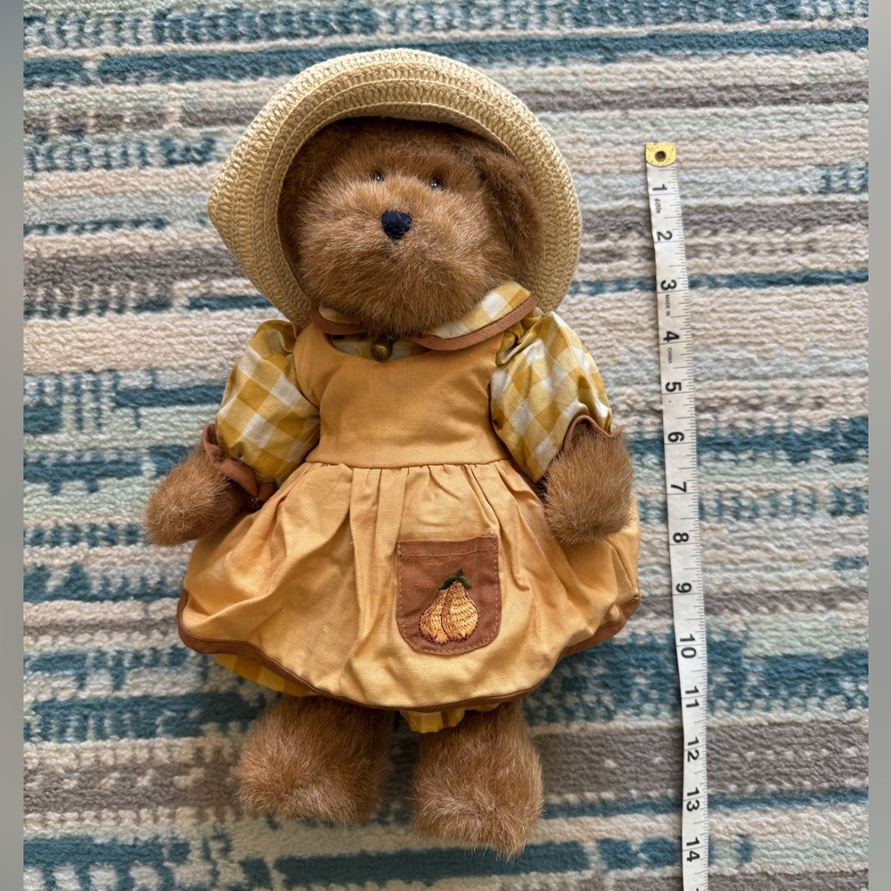 Boyds Bears Plush with Dress and detail Hat. Charming for collection or decor